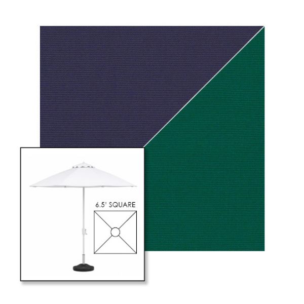 Picture of Captain Navy Forest Green | 6.5' Fiberglass Market Umbrella Sunbrella® Awning Fabric