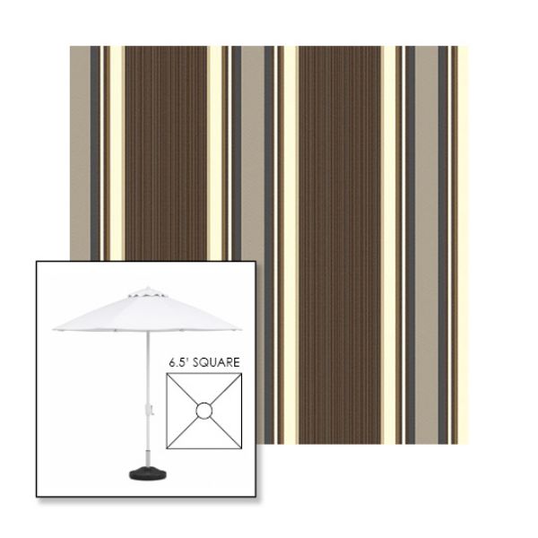 Picture of Emblem Badger | 6.5' Fiberglass Market Umbrella Sunbrella® Awning Fabric