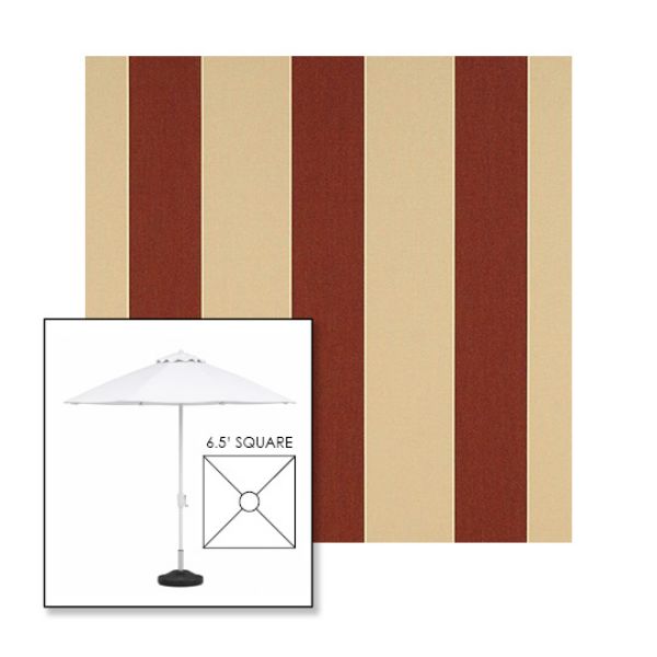 Picture of Havelock Brick | 6.5' Fiberglass Market Umbrella Sunbrella® Awning Fabric