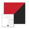 Picture of Jockey Red Black | 6.5' Fiberglass Market Umbrella Sunbrella® Awning Fabric