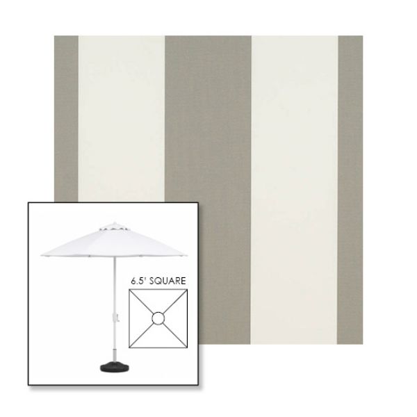 Picture of Manhattan Fog | 6.5' Fiberglass Market Umbrella Sunbrella® Awning Fabric