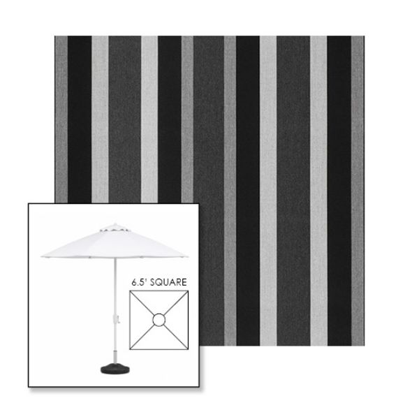 Picture of Marco Black | 6.5' Fiberglass Market Umbrella Sunbrella® Awning Fabric