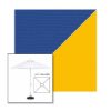 Picture of Mediterranean Blue Sunflower | 6.5' Fiberglass Market Umbrella Sunbrella® Awning Fabric