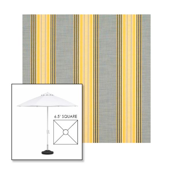 Picture of Rodanthe Metallic | 6.5' Fiberglass Market Umbrella Sunbrella® Awning Fabric