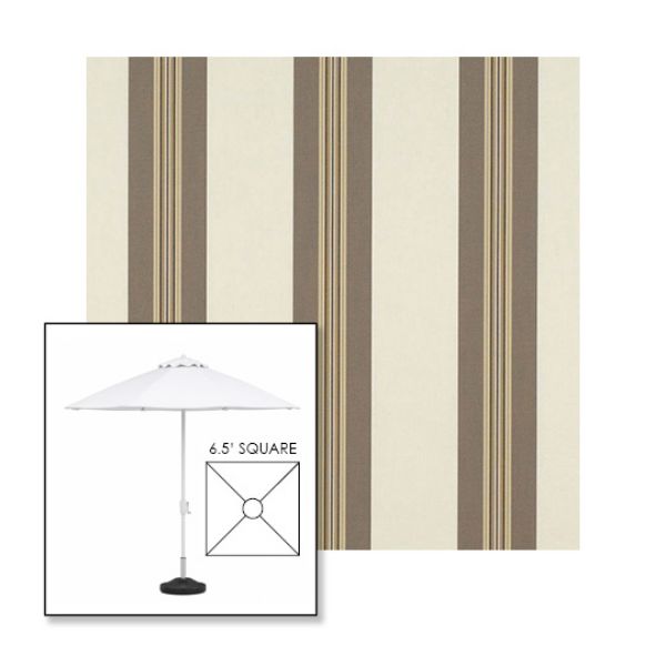 Picture of Taupe Tailored | 6.5' Fiberglass Market Umbrella Sunbrella® Awning Fabric