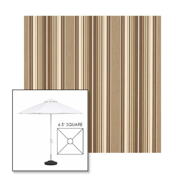 Picture of Westfield Mushroom | 6.5' Fiberglass Market Umbrella Sunbrella® Awning Fabric