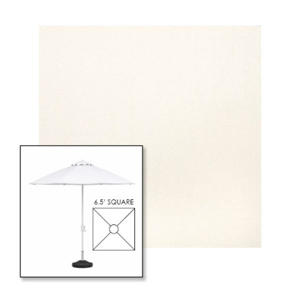 Picture of White | 6.5' Fiberglass Market Umbrella Sunbrella® Awning Fabric