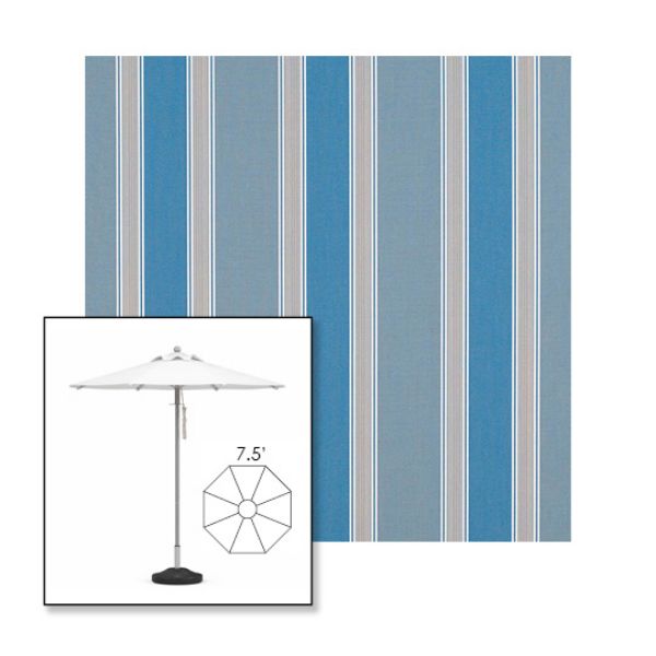 Picture of Baycrest Sky | 7.5' Heavy Duty Aluminum Market Umbrella Sunbrella® Awning Fabric