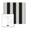 Picture of Beaufort Black White | 7.5' Heavy Duty Aluminum Market Umbrella Sunbrella® Awning Fabric