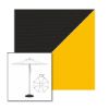 Picture of Black Yellow | 7.5' Heavy Duty Aluminum Market Umbrella Sunbrella® Awning Fabric
