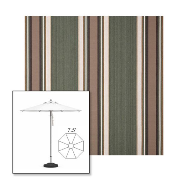 Picture of Emblem Fern | 7.5' Heavy Duty Aluminum Market Umbrella Sunbrella® Awning Fabric