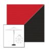 Picture of Jockey Red Black | 7.5' Heavy Duty Aluminum Market Umbrella Sunbrella® Awning Fabric