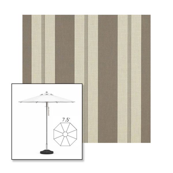 Picture of Moreland Taupe | 7.5' Heavy Duty Aluminum Market Umbrella Sunbrella® Awning Fabric
