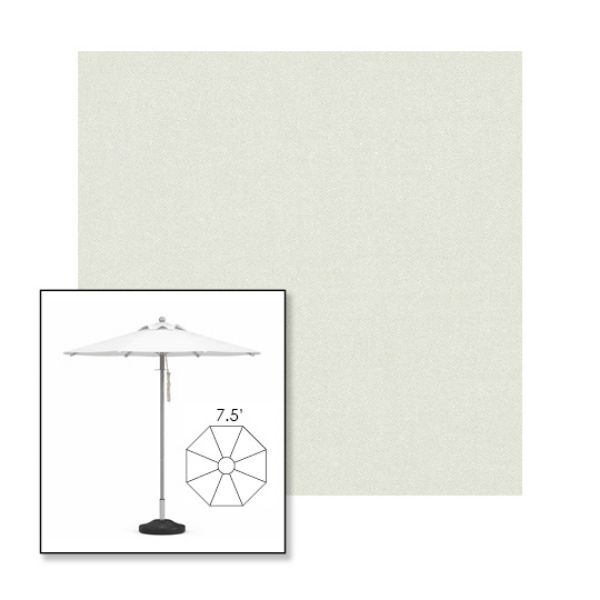 Picture of Silver | 7.5' Heavy Duty Aluminum Market Umbrella Sunbrella® Awning Fabric
