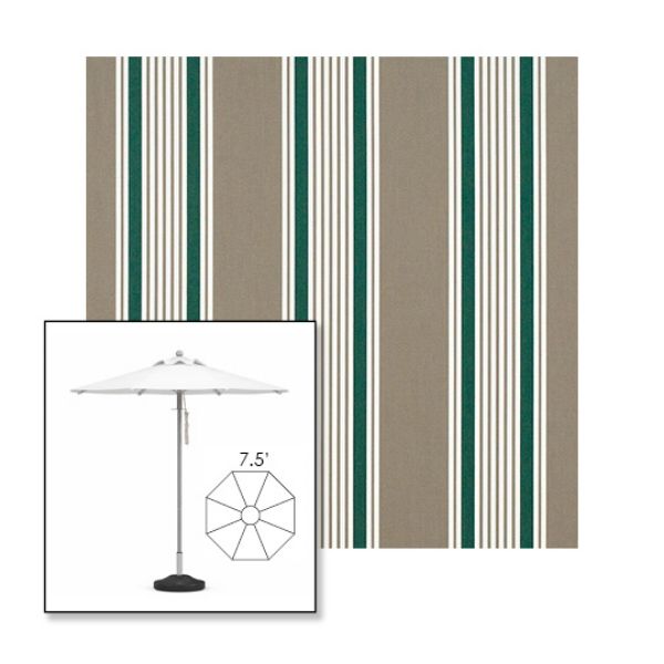 Picture of Taupe 2 | 7.5' Heavy Duty Aluminum Market Umbrella Sunbrella® Awning Fabric