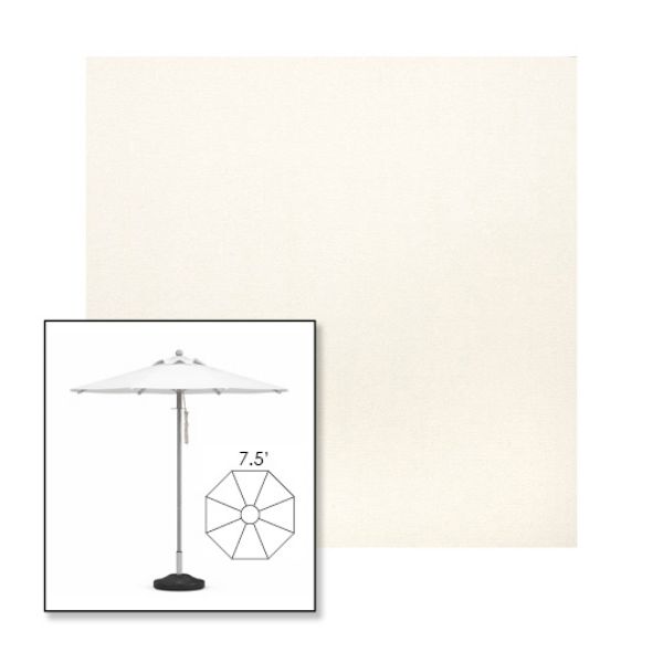 Picture of White | 7.5' Heavy Duty Aluminum Market Umbrella Sunbrella® Awning Fabric