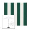 Picture of Beaufort Forest Green Natural | 9' Heavy Duty Aluminum Market Umbrella Sunbrella® Awning Fabric