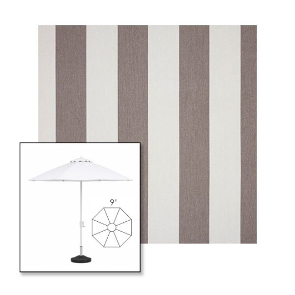 Picture of Beaufort Mushroom | 9' Heavy Duty Aluminum Market Umbrella Sunbrella® Awning Fabric