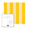 Picture of Beaufort Yellow White | 9' Heavy Duty Aluminum Market Umbrella Sunbrella® Awning Fabric