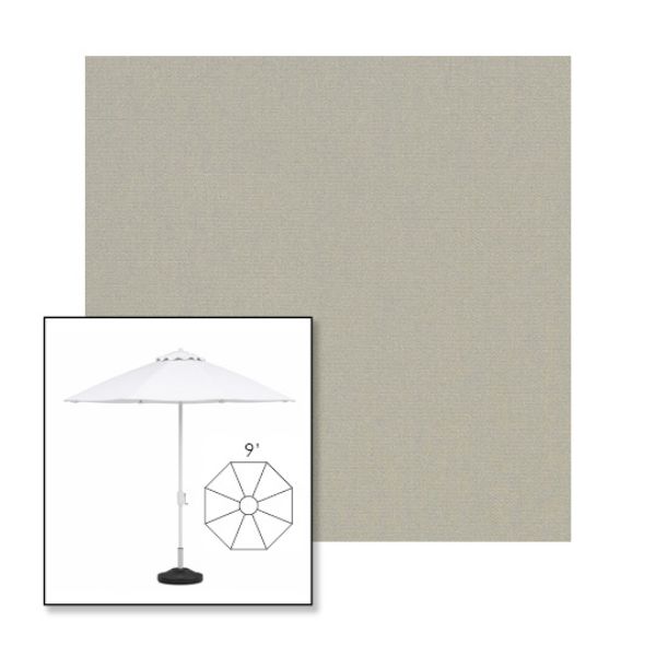 Picture of Cadet Grey | 9' Heavy Duty Aluminum Market Umbrella Sunbrella® Awning Fabric