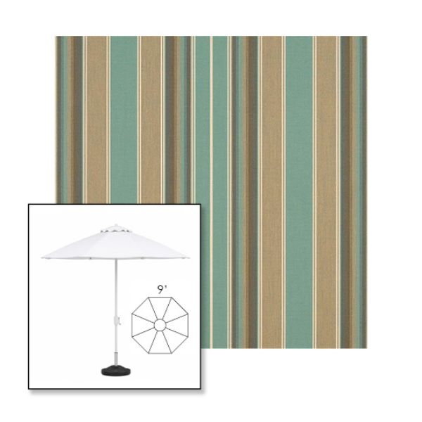 Picture of Kiawah Spa | 9' Heavy Duty Aluminum Market Umbrella Sunbrella® Awning Fabric