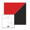 Picture of Logo Red Black | 9' Heavy Duty Aluminum Market Umbrella Sunbrella® Awning Fabric