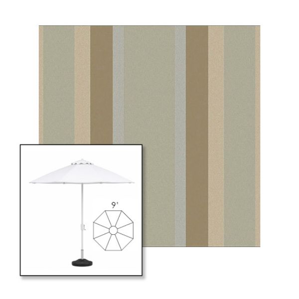 Picture of Marco Sandstone | 9' Heavy Duty Aluminum Market Umbrella Sunbrella® Awning Fabric
