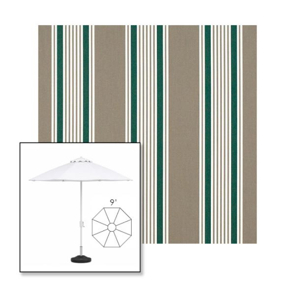 Picture of Taupe 2 | 9' Heavy Duty Aluminum Market Umbrella Sunbrella® Awning Fabric