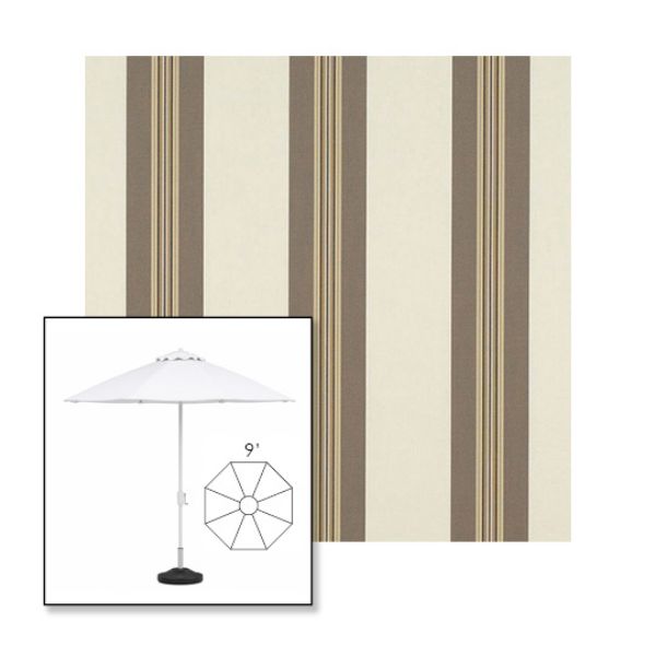 Picture of Taupe Tailored | 9' Heavy Duty Aluminum Market Umbrella Sunbrella® Awning Fabric