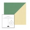 Picture of Basil Parchment | 11' Heavy Duty Aluminum Market Umbrella Sunbrella® Awning Fabric