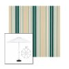 Picture of Forest Green Beige Natural Fancy | 11' Heavy Duty Aluminum Market Umbrella Sunbrella® Awning Fabric