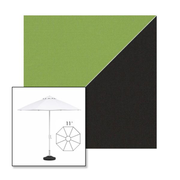 Picture of Ginkgo Black | 11' Heavy Duty Aluminum Market Umbrella Sunbrella® Awning Fabric