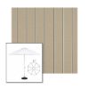 Picture of Putty Regimental | 11' Heavy Duty Aluminum Market Umbrella Sunbrella® Awning Fabric