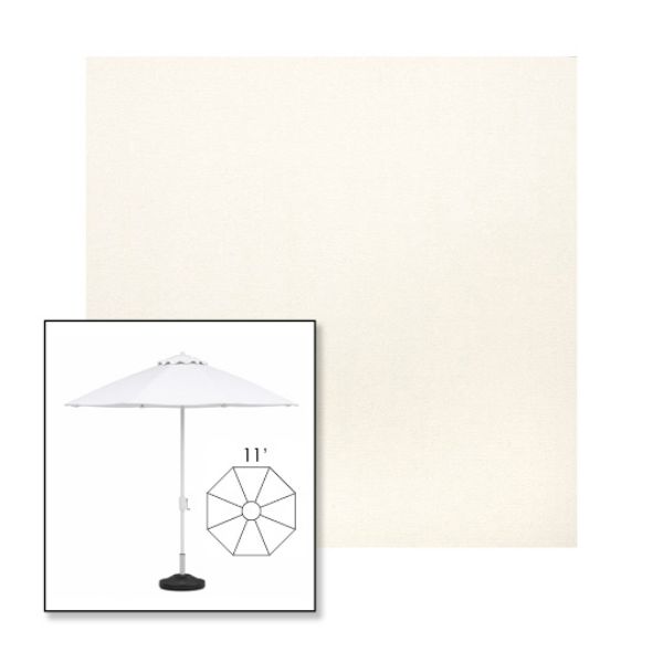 Picture of White | 11' Heavy Duty Aluminum Market Umbrella Sunbrella® Awning Fabric