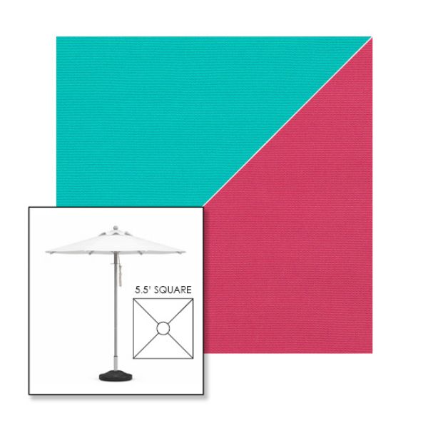 Picture of Aruba Pink | 5.5' Square Heavy Duty Aluminum Market Umbrella Sunbrella® Awning Fabric
