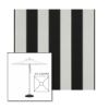 Picture of Beaufort Black White | 5.5' Square Heavy Duty Aluminum Market Umbrella Sunbrella® Awning Fabric
