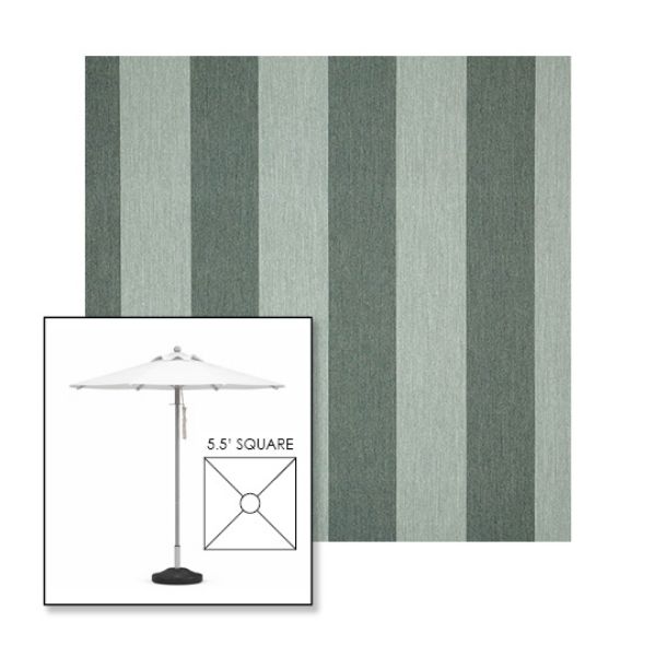 Picture of Beaufort Sagebrush | 5.5' Square Heavy Duty Aluminum Market Umbrella Sunbrella® Awning Fabric