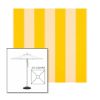 Picture of Beaufort Yellow White | 5.5' Square Heavy Duty Aluminum Market Umbrella Sunbrella® Awning Fabric