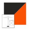 Picture of Black Orange | 5.5' Square Heavy Duty Aluminum Market Umbrella Sunbrella® Awning Fabric