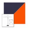Picture of Captain Navy Orange | 5.5' Square Heavy Duty Aluminum Market Umbrella Sunbrella® Awning Fabric