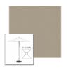 Picture of Fawn | 5.5' Square Heavy Duty Aluminum Market Umbrella Sunbrella® Awning Fabric