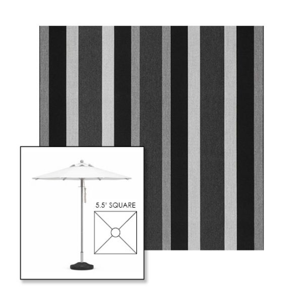 Picture of Marco Black | 5.5' Square Heavy Duty Aluminum Market Umbrella Sunbrella® Awning Fabric