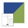 Picture of Mediterranean Blue Ginkgo | 5.5' Square Heavy Duty Aluminum Market Umbrella Sunbrella® Awning Fabric