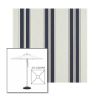 Picture of Navy Taupe Fancy | 5.5' Square Heavy Duty Aluminum Market Umbrella Sunbrella® Awning Fabric