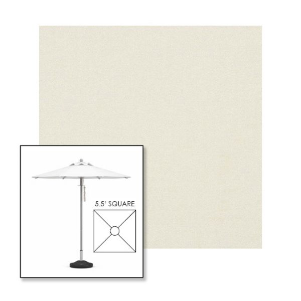 Picture of Oyster | 5.5' Square Heavy Duty Aluminum Market Umbrella Sunbrella® Awning Fabric