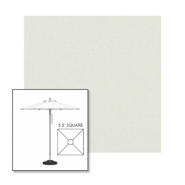 Picture of Silver | 5.5' Square Heavy Duty Aluminum Market Umbrella Sunbrella® Awning Fabric