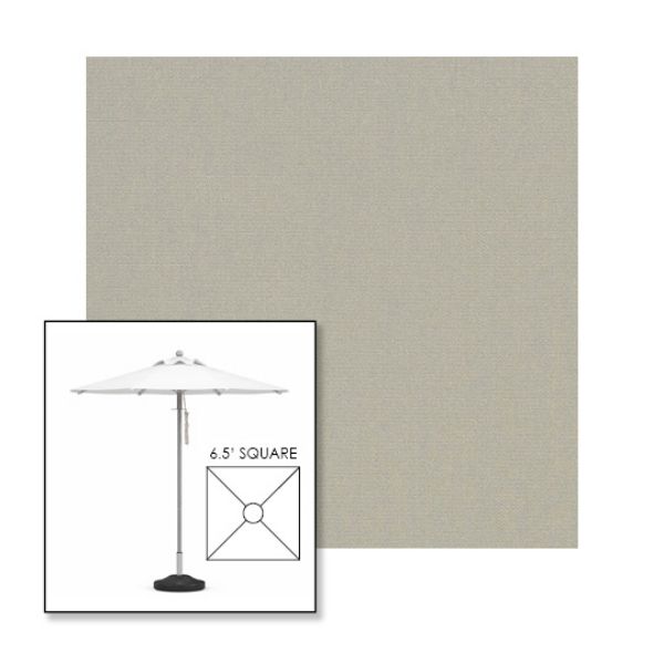 Picture of Cadet Grey | 6.5' Square Heavy Duty Aluminum Market Umbrella Sunbrella® Awning Fabric