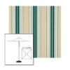 Picture of Forest Green Beige Natural Fancy | 6.5' Square Heavy Duty Aluminum Market Umbrella Sunbrella® Awning Fabric