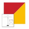Picture of Jockey Red Yellow | 6.5' Square Heavy Duty Aluminum Market Umbrella Sunbrella® Awning Fabric