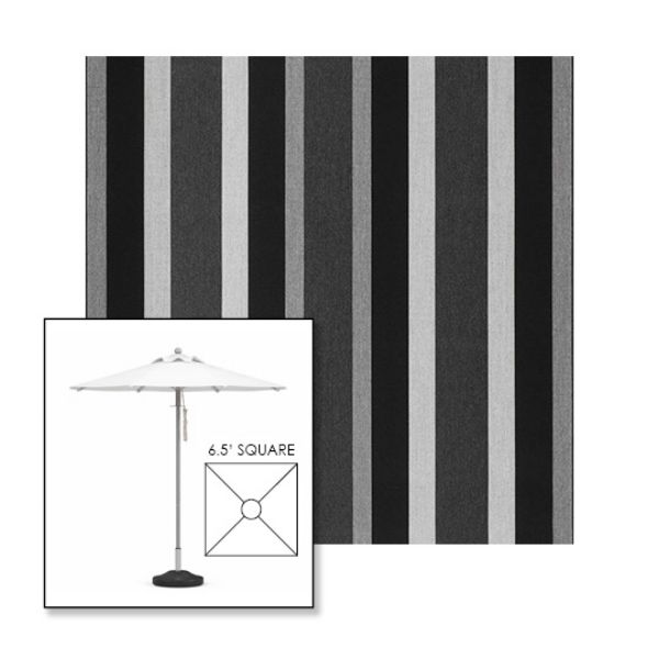 Picture of Marco Black | 6.5' Square Heavy Duty Aluminum Market Umbrella Sunbrella® Awning Fabric